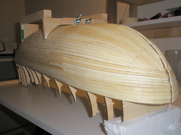 2. Lower Hull planking completed 19-9-2014.JPG