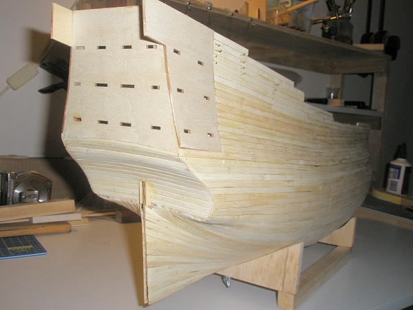22. hull planking complete. 9 Nov 2014.JPG