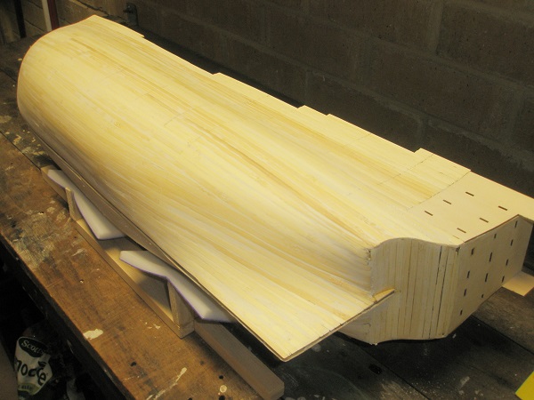 30. one side sanded and filled - stern.JPG