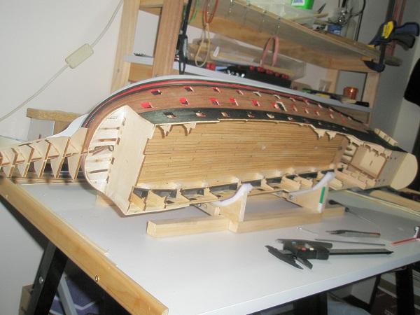 85. install gunport linings 26-3-2015.JPG