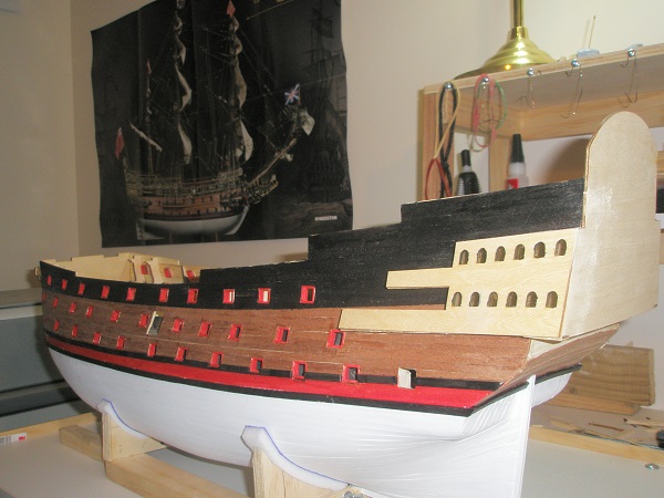 92. installed stern gallery side windows both sides 17-5-15.JPG