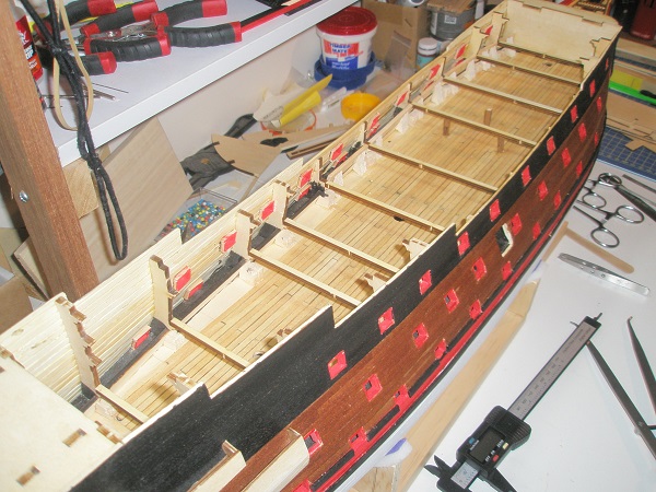 103. 3rd deck beams & false cannon supports installed 4-6-15.JPG