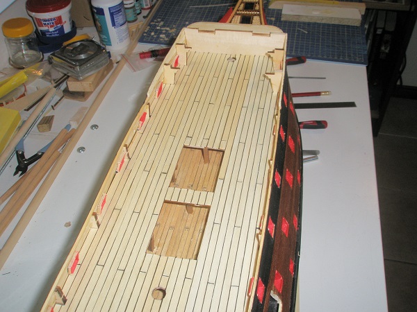 109. 3rd deck planking completed 20-6-15.JPG