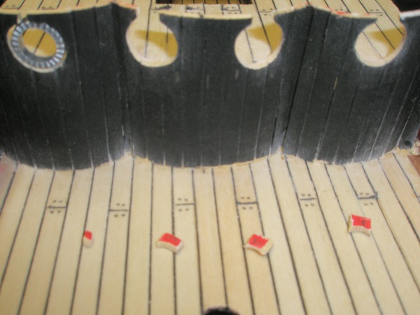 144. cutting round holes for gun ports.JPG