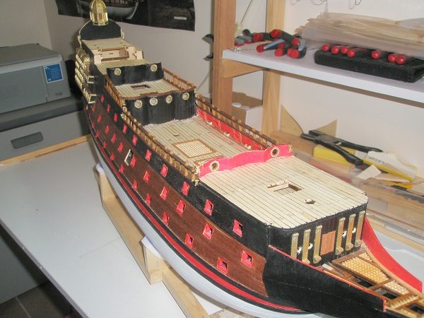 150. Main deck Handrail decorations fitted.JPG
