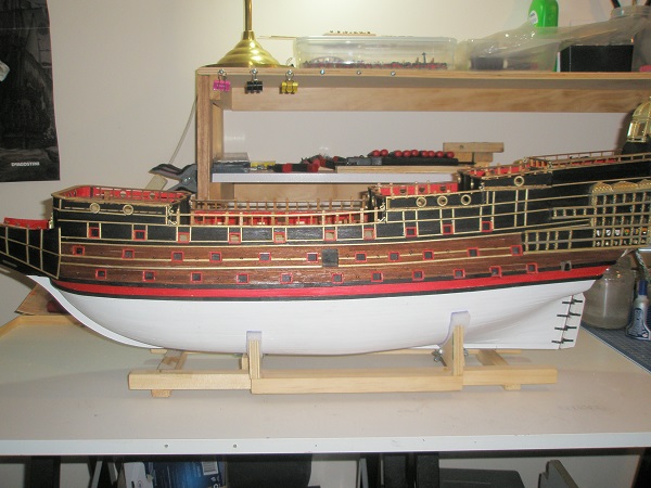 197. Cornice frames fitted Port side April 2016.JPG